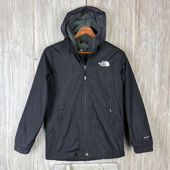 The North Face Other - The North Face Boys DryVent Hooded Jacket Black Fleece Lined M Youth Gorpcore